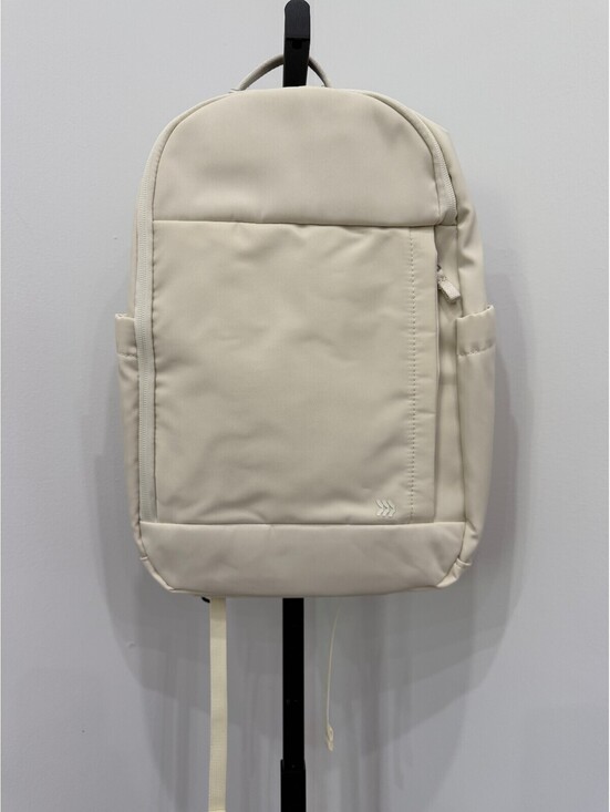 all in motion Handbags - All in Motion Minimalist Cream Backpack with Side Pockets and Padded Straps